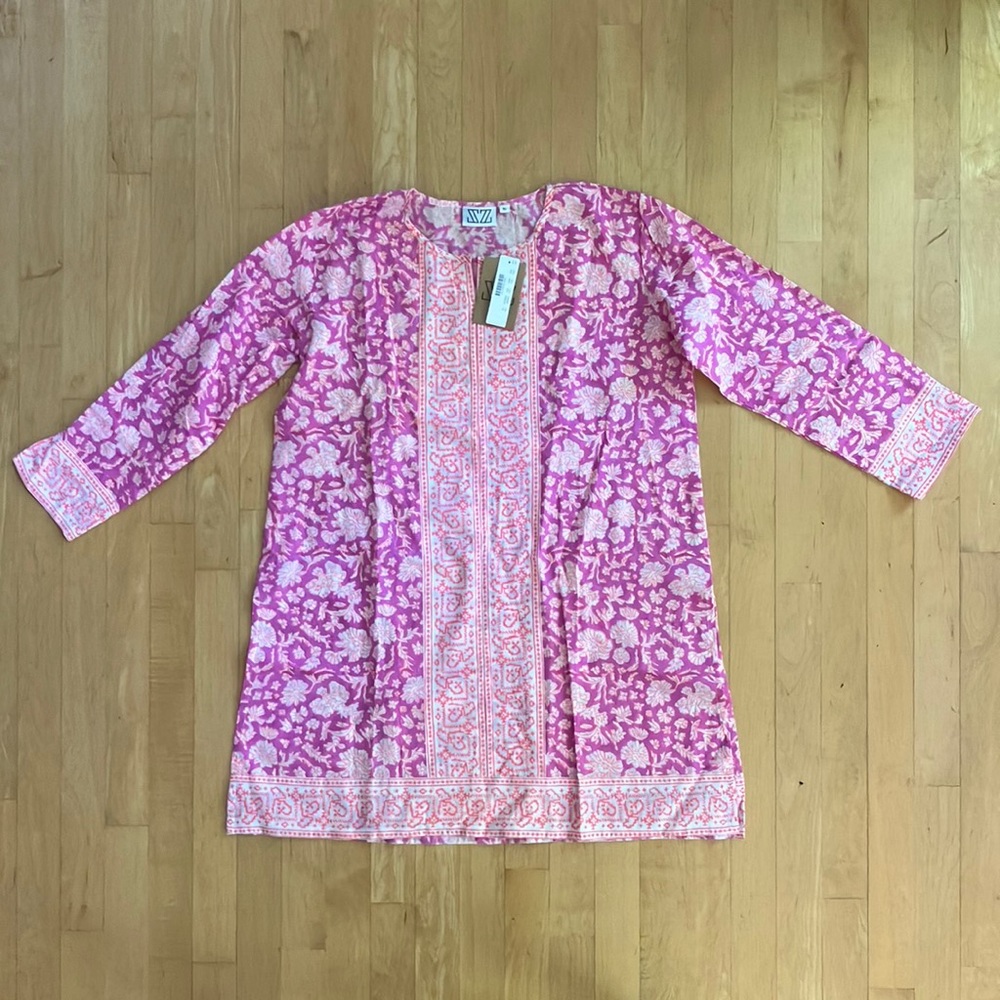 J.Crew SZ Blockprints swim cover-up XL 12-14 cotton